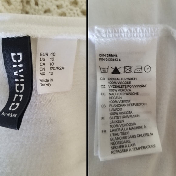 DIVIDED/ White Long Tee Shirt - Picture 4 of 5